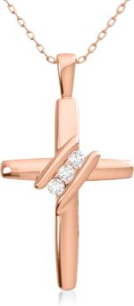 10k diamond three stone cross pendant necklace religious jewelry 0.05cttw i ji2 i3 18.jpg