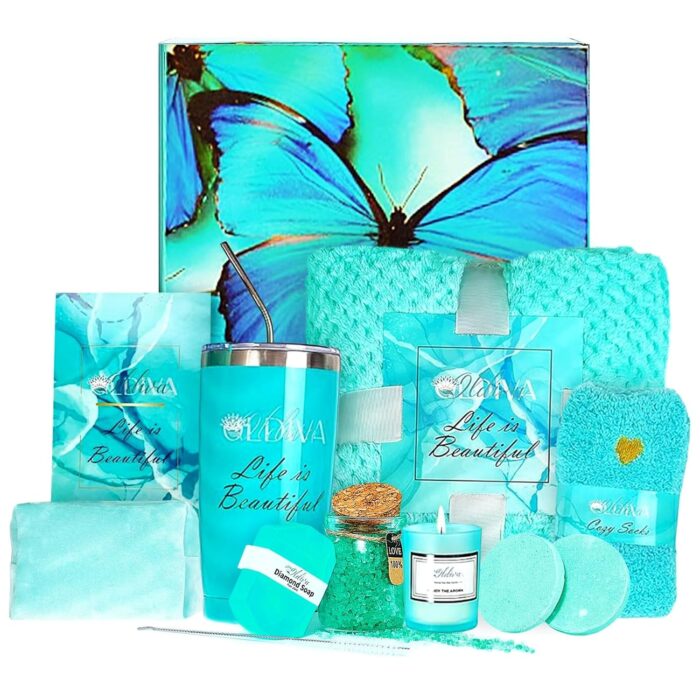 11 pcs gift basket for women spa self care kit unique spa gift box set for women birthday gifts for friend women mom wife girlfriend sister coworker her mothers day gift blue.jpg