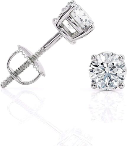 13 to 10 carat d e color and vs1 vs2 clarity lab grown diamond round stud earrings for women i 14k white gold earrings for her cttw 4 prong set secure screw back made in usa by beverly hills jewelers.jpg