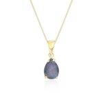 14k gold labradorite necklace 14k solid yellow gold dainty teardrop shape pendant with thin 14k gold chain march birthstone 7x10mm teardrop gemstone handmade birthday gift for classy women.jpg