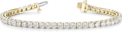 14k white gold mined natural diamond tennis bracelet 4 prong value plus collection.jpg