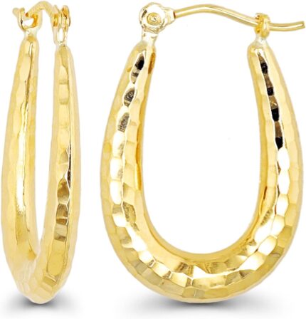 14k yellow gold high polished oval hoop earrings with hinged clasp various sizes design yellow gold hoops solid 14k gold earrings gold for women.jpg