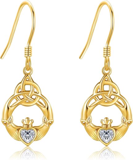 14k soild gold dangle earrings for women dangling drop earrings gifts for girls christmas gift.jpg