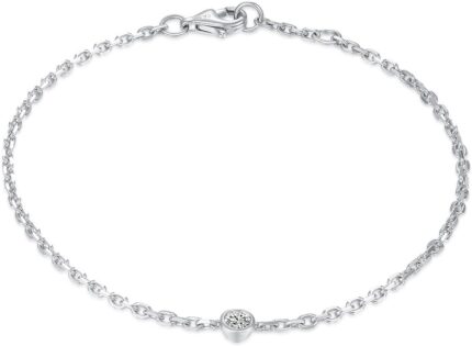 14k solid gold diamond solitaire station bracelets seriesdef vsvvslab grown diamondno fading no allergieslobster buckle.jpg