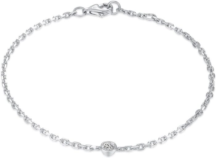 14k solid gold diamond solitaire station bracelets seriesdef vsvvslab grown diamondno fading no allergieslobster buckle.jpg