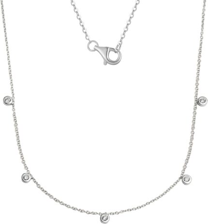 14k solid gold diamond solitaire station necklace seriesno fading no allergies non gold platinglab grown diamond def vsvvslobster buckle.jpg