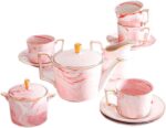 15 piece porcelain tea set coffee cups and saucers set of 6 wedding tea sets with sugar bowl milk pitcher cream pitcher spoons pink.jpg