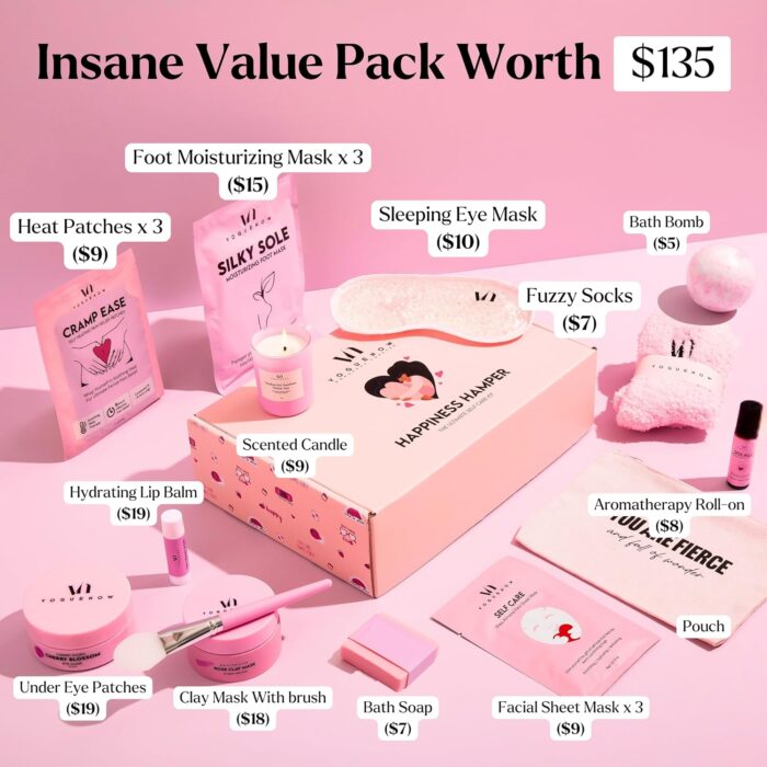 1746671029 spa gifts for women premium self care spa kit with bath skin care sets self care items for women ultimate pampering skin care birthday spa gift baskets mothers day gifts for mom pack of 20.jpg