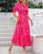 1746671319 btfbm women casual summer dresses 2025 spring crew neck ruffle short sleeve floral print smocked boho flowy maxi dress.jpg
