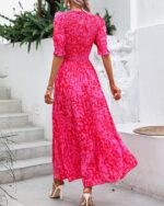 1746671323 btfbm women casual summer dresses 2025 spring crew neck ruffle short sleeve floral print smocked boho flowy maxi dress.jpg