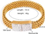 1746671552 18k womens gold bracelet with moissanite and diamond inlay perfectly blending modern style high end jewelry gift ﻿.jpg