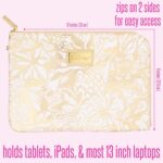 1746671698 lilly pulitzer padded tech sleeve with small zip pouch for accessories cute laptop case for women tablet bag or 13 inch laptop sleeve safari sangria gold.jpg