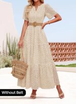 1746676948 zesica womens 2025 summer short sleeve maxi dress casual v neck hollow out eyelet ruffle swing a line long dresses.jpg