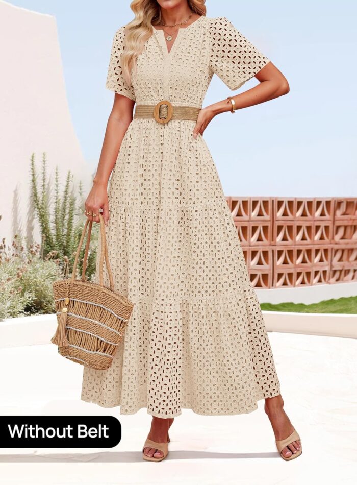 1746676948 zesica womens 2025 summer short sleeve maxi dress casual v neck hollow out eyelet ruffle swing a line long dresses.jpg