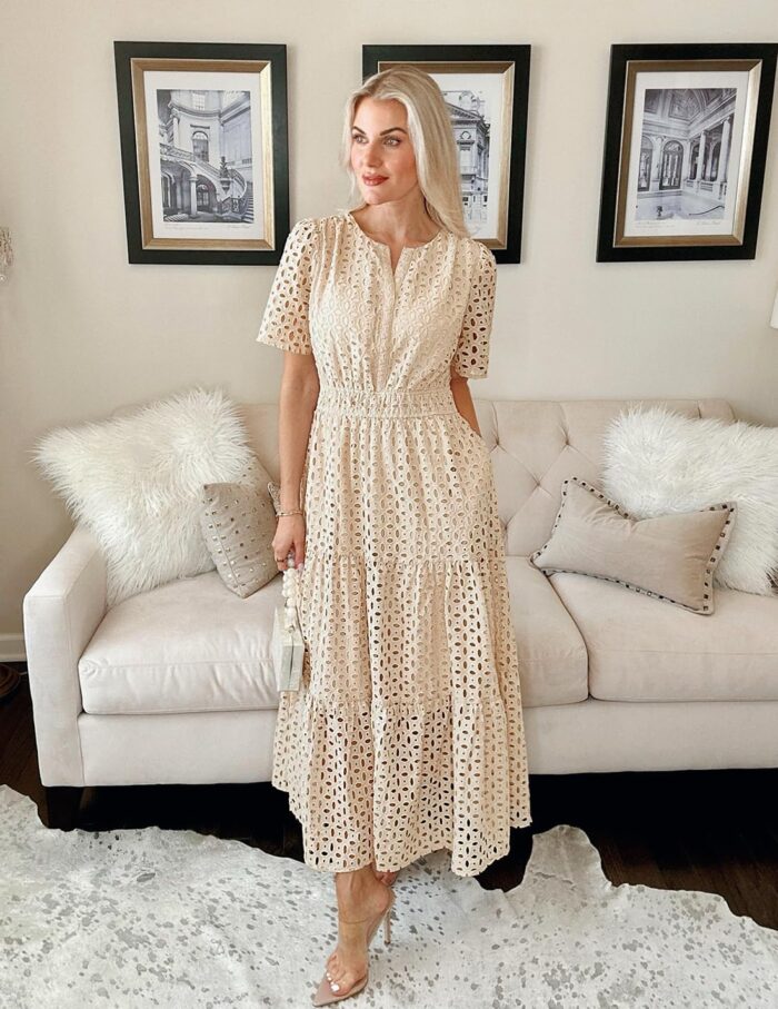 1746676955 zesica womens 2025 summer short sleeve maxi dress casual v neck hollow out eyelet ruffle swing a line long dresses.jpg