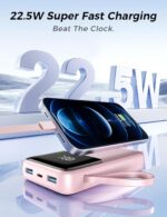 1746678978 portable charger with built in cable 15000mah power bank 22.5w fast charging 6 outputs slim travel essential battery pack with led display compatible with iphone 16151413 samsung ipad etc.jpg