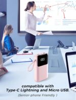 1746678984 portable charger with built in cable 15000mah power bank 22.5w fast charging 6 outputs slim travel essential battery pack with led display compatible with iphone 16151413 samsung ipad etc.jpg