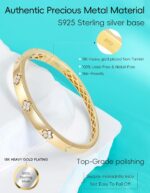 1746680593 clover emeraldmoissanite bracelets for women giftspremium emerald and moissanite d clolor vvs1 clarity 3ex cuts925 sterling silver plated 18k gold stackable non tarnish.jpg