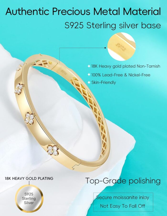 1746680593 clover emeraldmoissanite bracelets for women giftspremium emerald and moissanite d clolor vvs1 clarity 3ex cuts925 sterling silver plated 18k gold stackable non tarnish.jpg