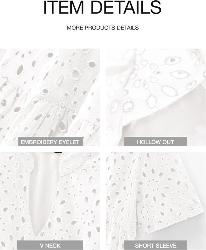 1746685633 btfbm womens boho summer dresses 2025 resort v neck short sleeve hollow out lace ruffle casual beach mini vacation dress.jpg