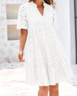 1746685636 btfbm womens boho summer dresses 2025 resort v neck short sleeve hollow out lace ruffle casual beach mini vacation dress.jpg
