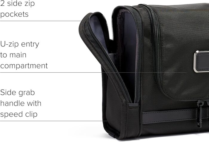 1746687114 tumi alpha hanging travel kit toiletries travel bag cosmetics organizer travel essentials bag with hooks pockets black.jpg