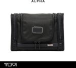 1746687116 tumi alpha hanging travel kit toiletries travel bag cosmetics organizer travel essentials bag with hooks pockets black.jpg