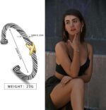 1746687516 cable bracelets for women two tone cuff bangle mixed metal bracelets designer dupes jewelry for her.jpg