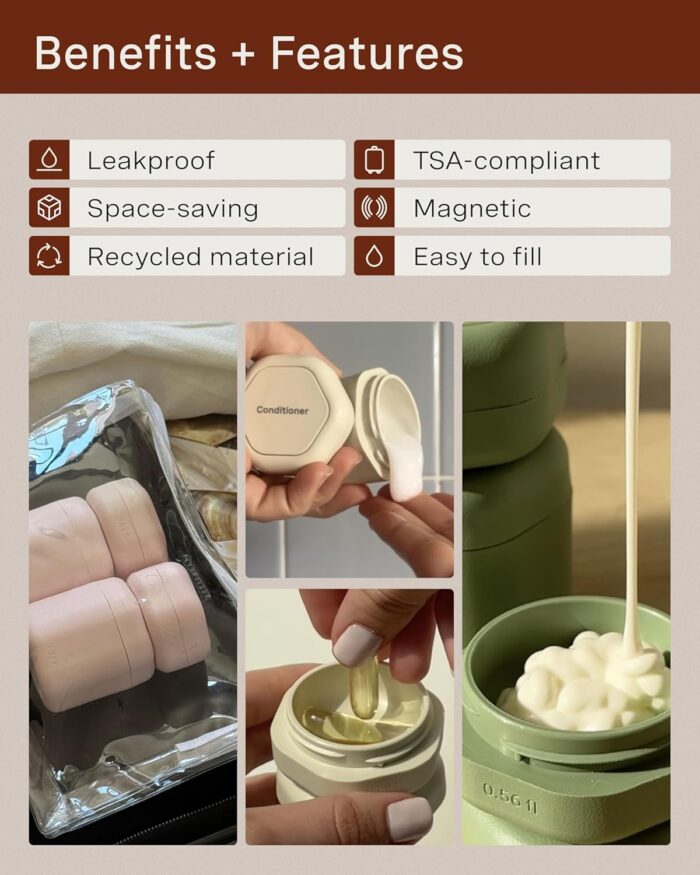1746691703 cadence travel containers daily routine capsule set magnetic travel capsules for shampoo conditioner body wash pills and more 4 flex mediums 1.32oz 3 flex smalls 0.56oz pacific.jpg