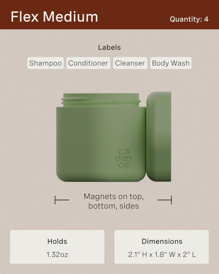 1746691705 cadence travel containers daily routine capsule set magnetic travel capsules for shampoo conditioner body wash pills and more 4 flex mediums 1.32oz 3 flex smalls 0.56oz pacific.jpg