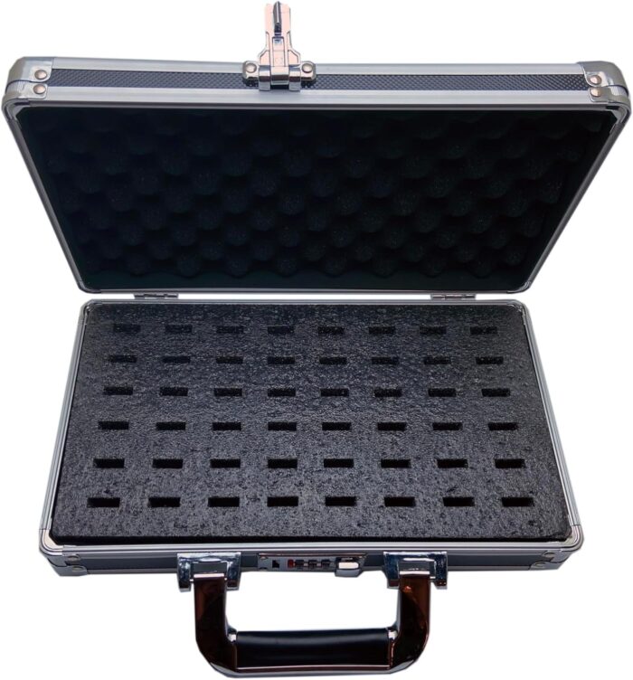 1746692843 flash usb thumb drive holder storage organizer case with swivel handle antistatic and shockproof aluminum large holds 48 usb slots.jpg