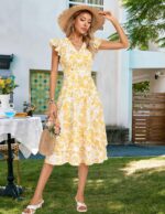 1746704001 kate kasin womens dresses summer short sleeve ruffle floral v neck flowy aline casual tiered wedding guest midi sundress.jpg