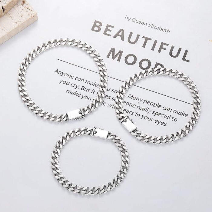 1746705025 18k white gold cuban womens bracelet easy to disassemble simple and elegant suitable for high end gifts for womens festivals.jpg