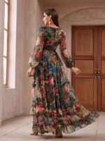 1746717463 toleen summer casual dresses for women 2024 spring fashion boho v neck long sleeve ruffle floral print elegant maxi dress.jpg