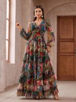 1746717464 toleen summer casual dresses for women 2024 spring fashion boho v neck long sleeve ruffle floral print elegant maxi dress.jpg