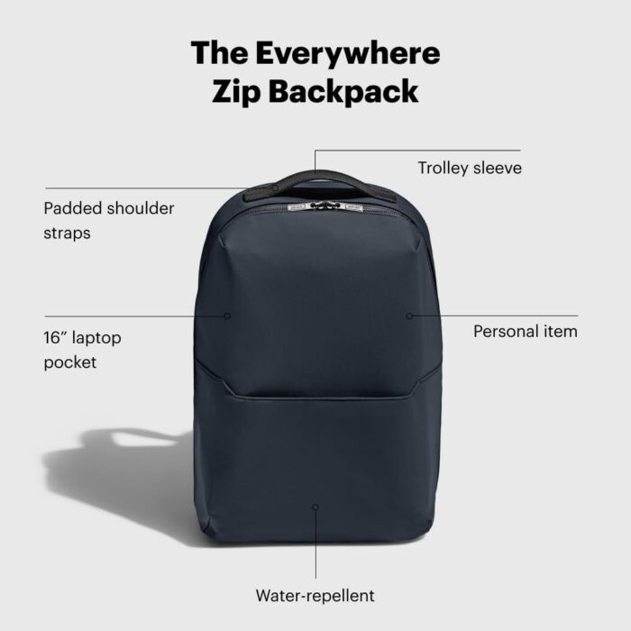 1746717840 away everywhere zip backpack travel backpack with laptop sleeve lightweight durable travel essentials navy blue.jpg