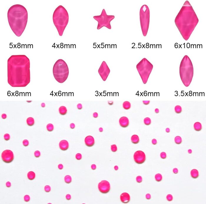 1746717960 820pcs mix shape neon 3d nail gem luminous party charms flatback stone iridescent rhinestone decoration diy accessory for nail designer tech bulk pack.jpg