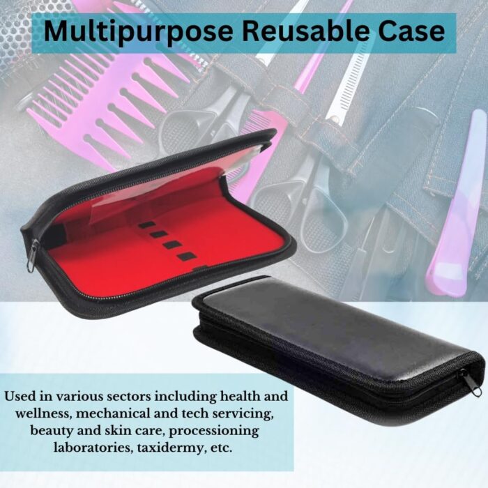 1746727303 multipurpose use portable salon pouch hand tools bag zipper case with elastic loops tweezers scissors holder made of faux leather 10 elastic loops 9x8.jpg