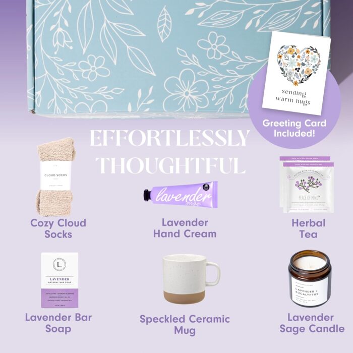 1746727491 unboxme lavender spa gift set relaxation gifts for women with candle bath bombs perfect self care gift for women birthdays christmas get well soon or valentines day.jpg