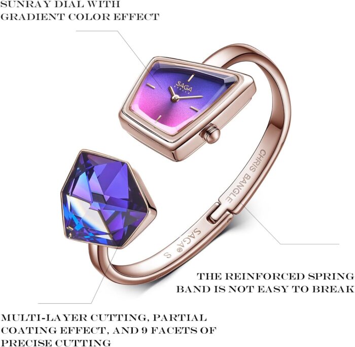 1746729967 saga illusion womens luxury cuff bangle watch shaped mineral case 316l stainless steel bracelet with danube crystals swiss ronda quartz movement 30m water resistant.jpg