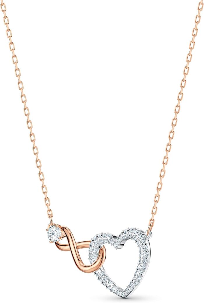 1746729998 swarovski infinity necklace and stud pierced earrings set with clear crystal pave and mixed metal plated finish in infinity and heart design.jpg