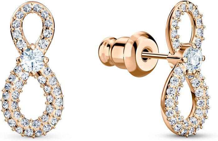 1746730000 swarovski infinity necklace and stud pierced earrings set with clear crystal pave and mixed metal plated finish in infinity and heart design.jpg