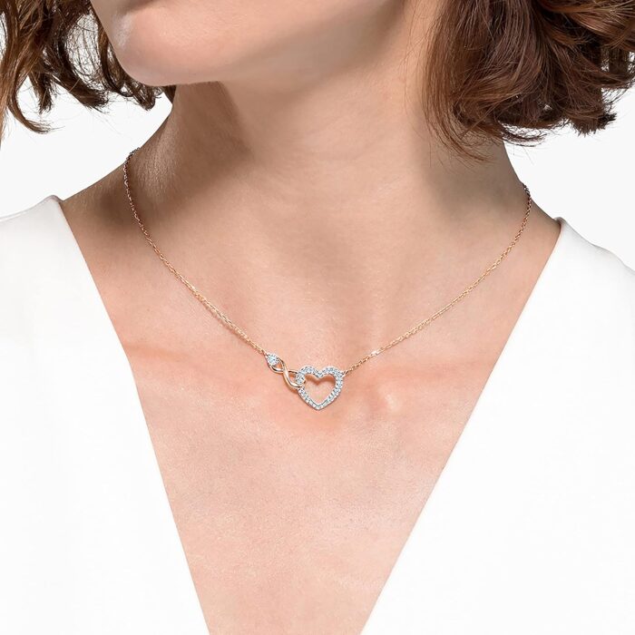 1746730002 swarovski infinity necklace and stud pierced earrings set with clear crystal pave and mixed metal plated finish in infinity and heart design.jpg
