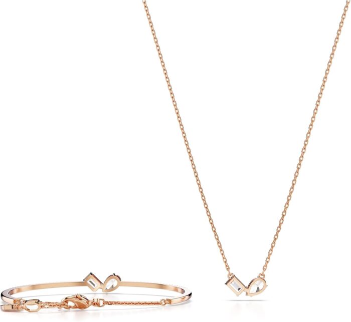 1746730247 swarovski mesmera necklace and bracelet set clear mixed cut stones in a rose gold tone finished setting part of the mesmera collection.jpg