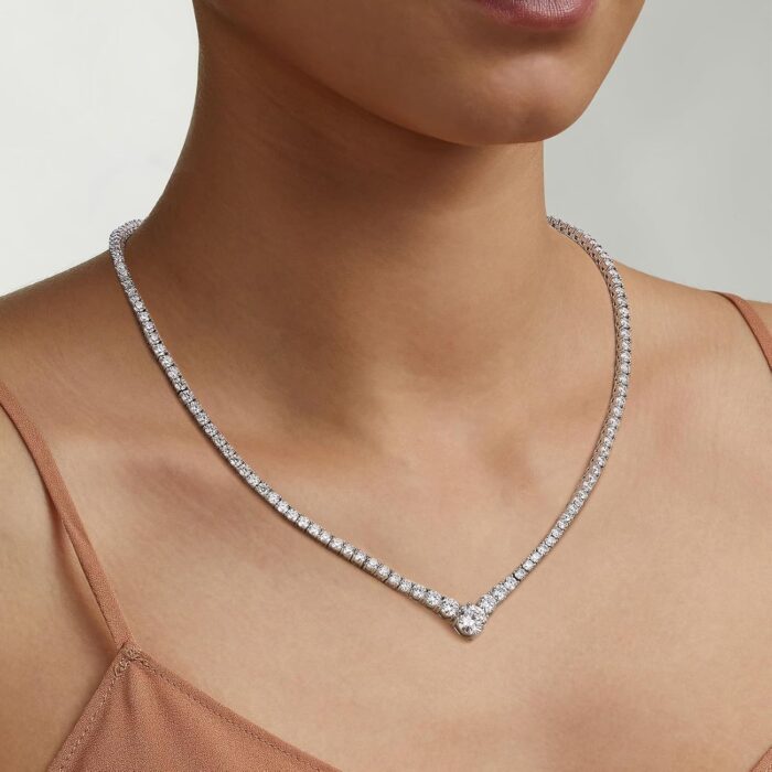1746730280 gradual moissanite tennis chain necklace 925 sterling silver vvs1 d color 14k white gold plated v shape link moissanite necklace dainty lab diamond wedding jewelry gifts for women lady.jpg