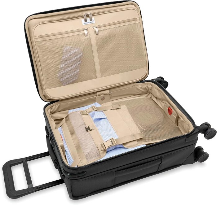 1746730920 briggs riley essential 22 carry on expandable spinner luggage for travel suitcases with wheels softside rolling bag for men women self repairing zipper baseline collection black.jpg