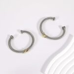 1746734679 2pcs twisted cable bracelet and chain for women fashion wire cuff bracelet link chain adjustable bangle set designer dupes jewelry gifts for her 2pcs a.jpg