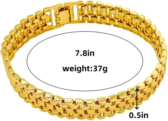 1746738165 18k solid color mesh strap bracelet fashionable and creative high end bracelet mens and womens festival preferred gift.jpg