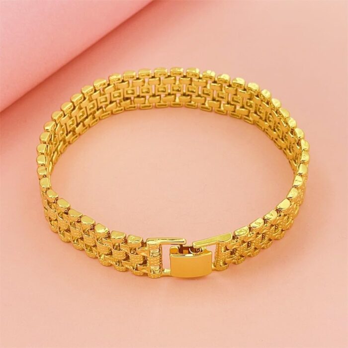 1746738166 18k solid color mesh strap bracelet fashionable and creative high end bracelet mens and womens festival preferred gift.jpg