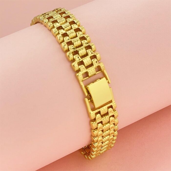 1746738169 18k solid color mesh strap bracelet fashionable and creative high end bracelet mens and womens festival preferred gift.jpg